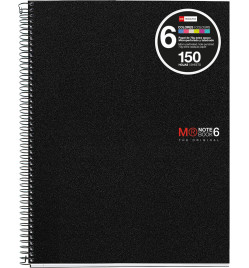 CAHIER NOTEBOOK MIQUELRIUS A4 COUV.POLYPRO 300P 5X5