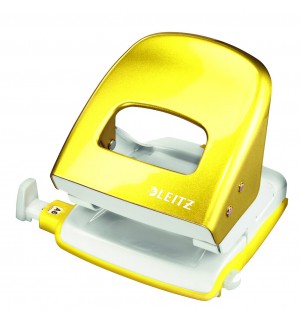 PERFORATEUR METAL 2 POINCONS LEITZ WOW 5008 JAUNE