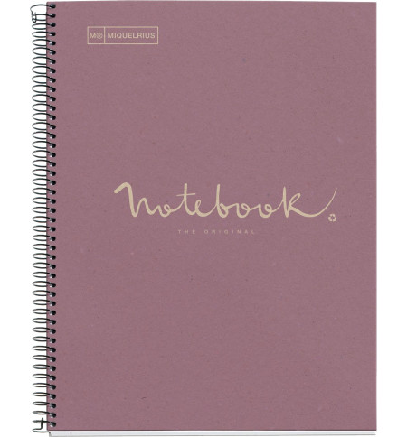 CAHIER NOTEBOOK MIQUELRIUS RECYCLE A4 SPIRALES 160P LAVANDE