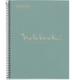 CAHIER NOTEBOOK MIQUELRIUS SPIRALE 160P 5X5 80G BLEU