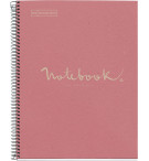 CAHIER NOTEBOOK MIQUELRIUS RECYCLE A4 SPIRALES 160P ROSE