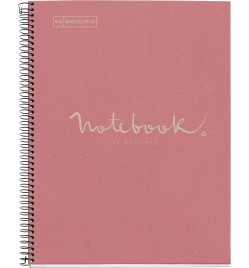 CAHIER NOTEBOOK MIQUELRIUS SPIRALE 160P 5X5 80G ROSE