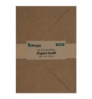 20 ENVELOPPES KRAFT 120G 162 X 229 MM