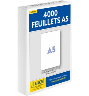 COLIS 4000 FEUILLETS A5 80G