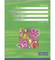 CAHIER PIQURE 17X22cm DESSIN 16P UNI 90G
