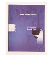 CAHIER PIQURE 17X22cm 24P MUSIQUE/SEYES 70G
