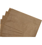 PAQUET 100 SACHETS KRAFT 35G 140+80X260mm