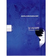 CAHIER PIQURE 21X29,7cm 24P MUSIQUE/SEYES 70G