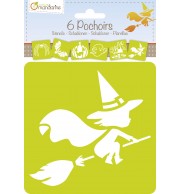 SET 6 POCHOIRS HALLOWEEN