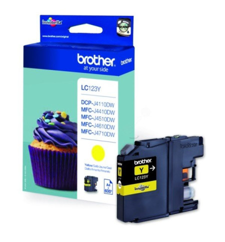 BROTHER CARTOUCHE JET D'ENCRE LC123 JAUNE / 139338