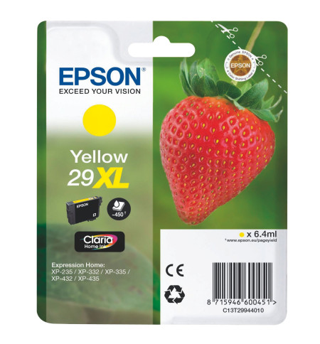 EPSON CARTOUCHE JET D'ENCRE JAUNE T299440 FRAISE / 138219