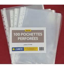 POCHETTES PERFOREES 7.5/100° A4 - PAQUET DE 100