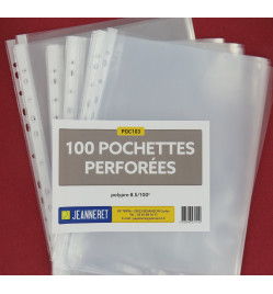 POCHETTES PERFOREES 8.5/100° A4 - PAQUET DE 100