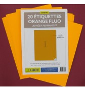 ETIQUETTES LASER ORANGE FLUO 210X297mm-BOITE DE 20/4034-FO27