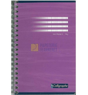 CARNET SPIRALE 9X14cm 100P 5X5 70G